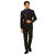 Black and Gold Firework Men's Adult Christmas Suit - US50 - IMAGE 1