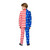 Blue and Red USA Flag Printed Boy Child Americana Suit - Medium - IMAGE 2
