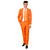 Orange Classic Solid Men's Adult Slim Fit Prom Suit - 2XL - IMAGE 1