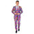 Purple and Yellow Men's Adult Mardi Gras Slim Fit Suit - Medium - IMAGE 1
