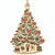 3.25" Green, Red, and Beige Gold Holiday Collections Classic Christmas Tree Ornament - IMAGE 1