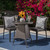 3-Piece Gray Contemporary Handcrafted Outdoor Furniture Patio Bistro Set