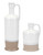 Set of 2 Ivory and Camel Colored Antique Styled Cylindrical Athena Bottles 17.5" - IMAGE 2