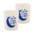 Set of 2 White and Blue Unique "I Love You to the Moon and Back" LED Candles, 3.75" - IMAGE 1