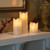 Set of 3 Beige Unique Battery Operated LED Wax Candles with Moving Flame, 8" - IMAGE 2