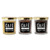 Set of 3 Clear and Gold Elegant Coffee Collection Scented Wax Candle, 4" - IMAGE 1