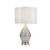 27" White and Silver Delanie Ceramic Table Lamp - IMAGE 1