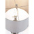 27" White and Silver Delanie Ceramic Table Lamp - IMAGE 3