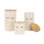 Set of 3 Looking Good Ceramic Containers with Wooden Lids 9.25" - IMAGE 2