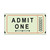 2” Green Single Raffle Ticket Roll with Black Ink - IMAGE 1