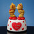 6" Animated Musical Romantic Kissing Bears Figurine - IMAGE 1