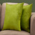 Set of 2 Lime Green Square Pillow with Zipper Closure 18" - IMAGE 4