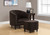 2-Piece Brown Floral Accent Chair and Ottoman Set 30.5" - IMAGE 4
