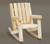 29" Natural Cedar Log Style Wooden Junior Kid's Outdoor Rocking Chair - IMAGE 1