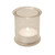 Set of 12 White Extra Large Unscented Tea Lights with 4 Clear Candle Holders 3.5” - IMAGE 1