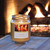 Set of 3 Brown and Red Holiday Collections Scented Candles Glass Jars 6” - IMAGE 2
