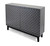 50" Black and White Geometric Cutouts Patterned Rectangular 2-Door Cabinet - IMAGE 2