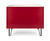 38" Pink and White Geometric Cutouts Patterned Rectangular 2-Door Chest - IMAGE 5
