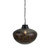 19.5" Black Matte Finish and Brushed Golden Colored Shade Pendant Light - IMAGE 1