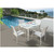 5 Piece Carina Outdoor Patio Dining Set Powder Coated Aluminum Almond Frame Finish 38" - IMAGE 1