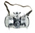 6" Silver Steam Punk Gas Mask Costume Accessory - IMAGE 1