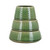 Set of 3 Green Glossy Finish Nopal Planters Table Top Decor 12.35" - IMAGE 1