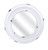 25" White Distress Finished Decorative Round Wall Mirror With Hook - IMAGE 1