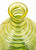 24" Green and Yellow Over-sized Wide Transparent Glass Tapered Wave Neck Vase - IMAGE 2