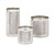 Set of 3 Silver Color Decorative Catena Wax Filled Candle Holders 5.7" - IMAGE 2