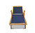 80" Natural Teak Outdoor Patio Wooden Navy Batyline Chaise Lounge Chair - IMAGE 1