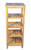 50" Natural Finish Teak Wooden Indoor and Outdoor 5 Tier Square Shelf - IMAGE 2