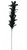 Set of 4 Black Single Feather Floral Stems with Pearl Beads 21.5" - IMAGE 1