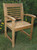 37" Natural Teak Outdoor Patio Dining Wooden Westerly Chair with Arms - IMAGE 1