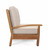 35" Natural Teak Sectional Right Seating Outdoor Patio Chair with Sapphire Blue Cushions - IMAGE 2