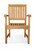36.5" Natural Finish Teak Outdoor Patio Millbrook Wooden Dining Chair with Arms - IMAGE 1
