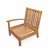 35" Natural Teak Sectional Right Seating Outdoor Chair with Burgundy Cushions - IMAGE 4