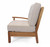 35" Natural Teak Sectional Right Arm Seating Outdoor Chair with Capri Blue Cushions - IMAGE 3