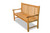 60" Natural Teak Outdoor Patio Block Island Wooden Bench - IMAGE 2