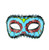 7" Blue and Red Day of the Dead Half Mask - IMAGE 4