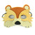 8" Yellow and Orange Furry Fox Mask - IMAGE 1