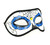 7" White and Blue Day of the Dead Half Mask - IMAGE 3