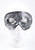 7" Silver Decorative Sequins Designed Half Mask - IMAGE 1