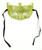 9" Lime Green Glittering Masquerade Half Mask Costume Accessory - IMAGE 1