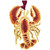 3.25" 24kt Gold Plated Lobster Christmas Ornament - IMAGE 1