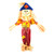16" Red Boy Scarecrow with Straw Hair and Leaf Shirt Halloween Decoration - IMAGE 1