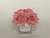 7.5" Pink Artificial Silk Floral Arrangement in Clear Vase - IMAGE 1