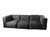 8.5’ Large Gray Rectangular Inflatable Sectioned Indoor and Outdoor Patio Sofa - IMAGE 1