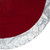 Velvet Sequined Christmas Tree Skirt - 48" - Red and Silver - IMAGE 4
