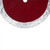 Velvet Sequined Christmas Tree Skirt - 48" - Red and Silver - IMAGE 5