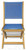 Set of 2 NaturalTeak Outdoor Patio Folding Dining Chairs- Blue Batyline Fabric - IMAGE 1